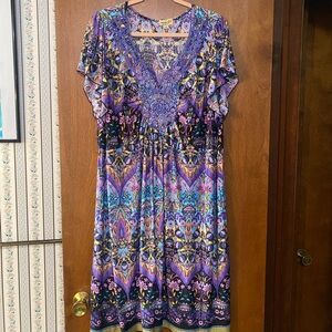 ONE WORLD Multicolor Floral Dress